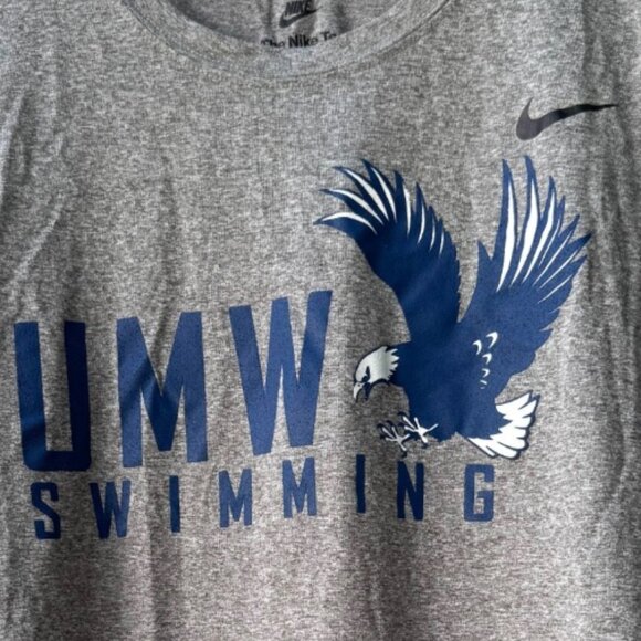 UMW University of Mary Washington Swimming Nike Dri-Fit Athletic Tee Shirt Large - Picture 2 of 2